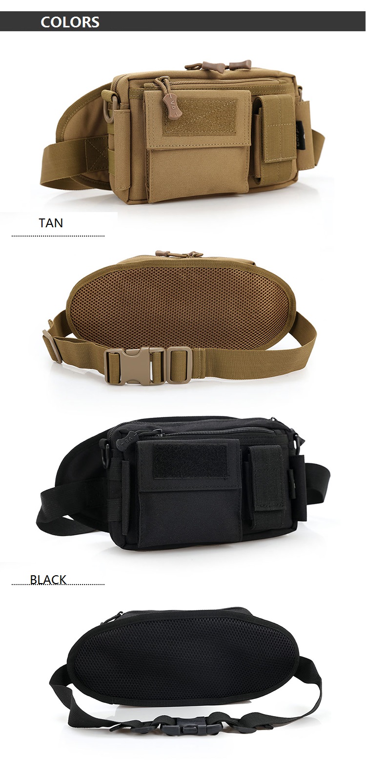Outdoor Removeable Velcro Small Tactical Waist Bag for Men-China ...